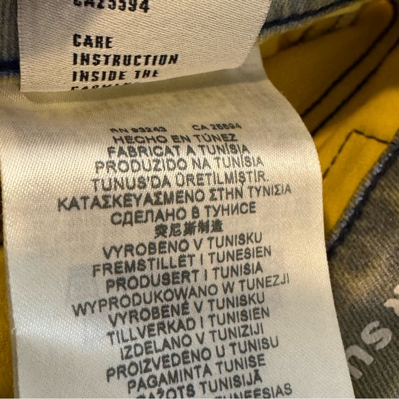 Diesel 1989 D-Mine 068KL Straight Leg Jeans Chartreuse Alice Blue NWT - Picture 11 of 11